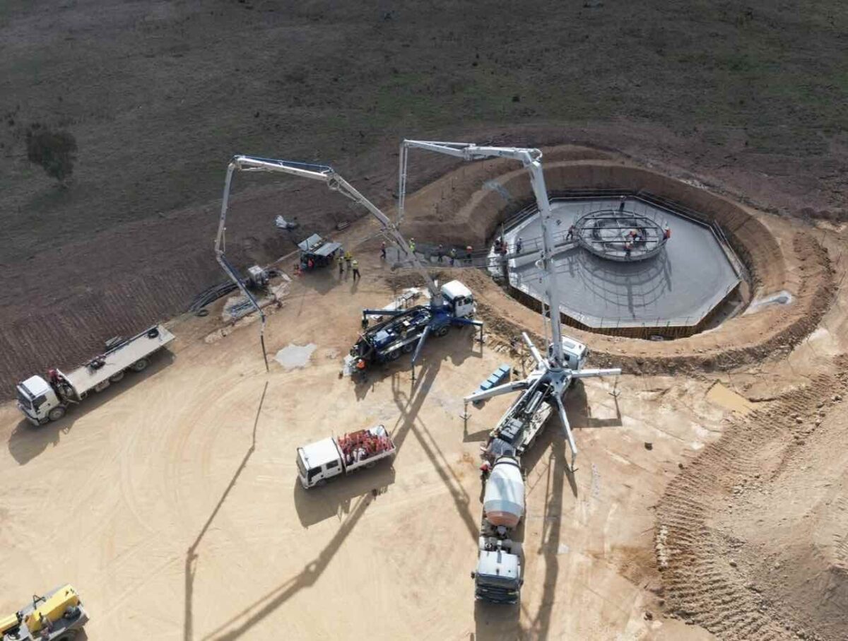 wind farm concrete pour