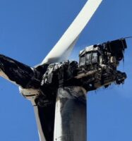 Fire destroys wind turbine at Pacific Blue’s Clements Gap