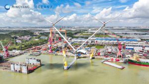 Mingyang debuts two-headed wind turbine on floating offshore platform