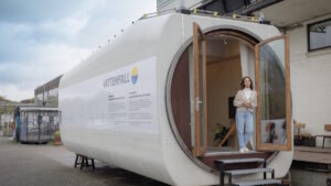 Wind turbine nacelle gets second life as tiny house