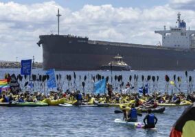 Plibersek defends coal mine approvals amid blockades of Newcastle port