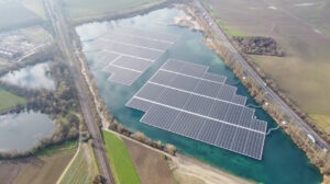 Floating solar project converts former gravel pit into 20 MW power generating pond