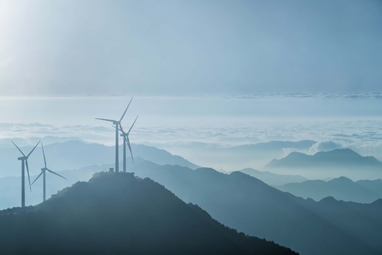 China wind farm Jiugong mountain Hubei province small iStock-618033066