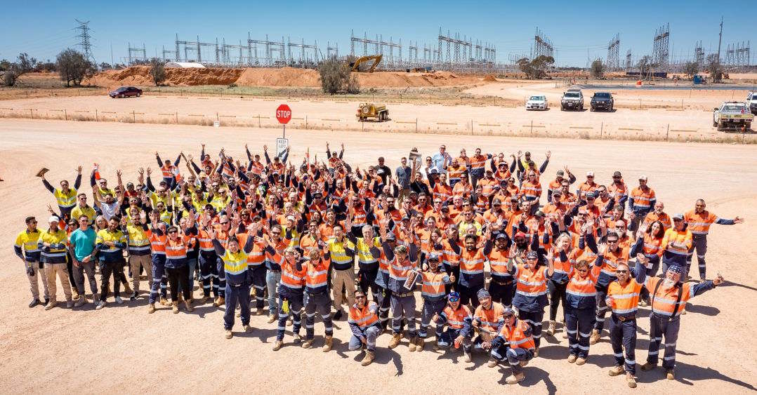 Australia’s largest energy transmission project is now 90 pct complete