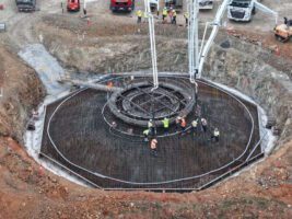 Forty-eight concrete pours down, 21 to go: Construction powers ahead on huge Forrest wind farm