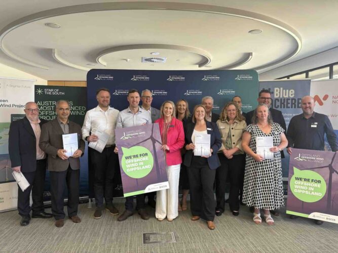 launch of the Gippsland Offshore Wind Sector Plan in Sale. Image: S Vorrath