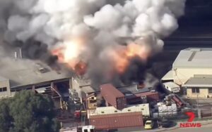 Fire at Perth recycling warehouse storing tonnes of tiny solid state batteries destroys $7 million of goods