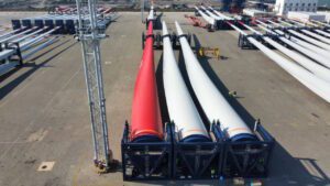 Danish wind giant to trial red turbine blades to further reduce risk of bird collisions