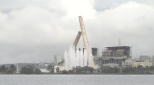 “They’re gone:” End of an era as Liddell coal plant chimneys brought down in spectacular explosion