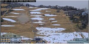 Thin white strips on brown slopes: Manufactured ski seasons are fuelling the climate problem