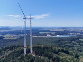 Global wind giant lays claim to installing turbine with highest ever hub height